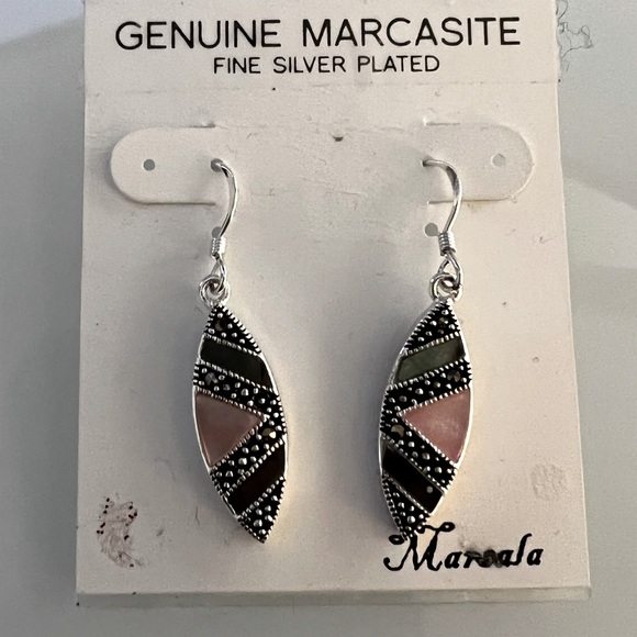 Genuine Marcasite Earrings - Picture 1 of 1